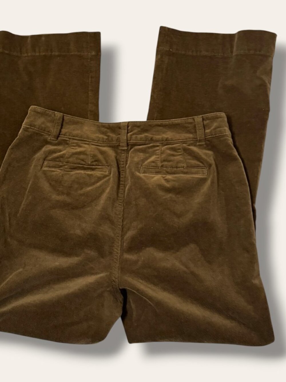 Talbots Pants Womens 8P Brown Corduroy Bootcut Flare Stretch Cotton Blend Casual